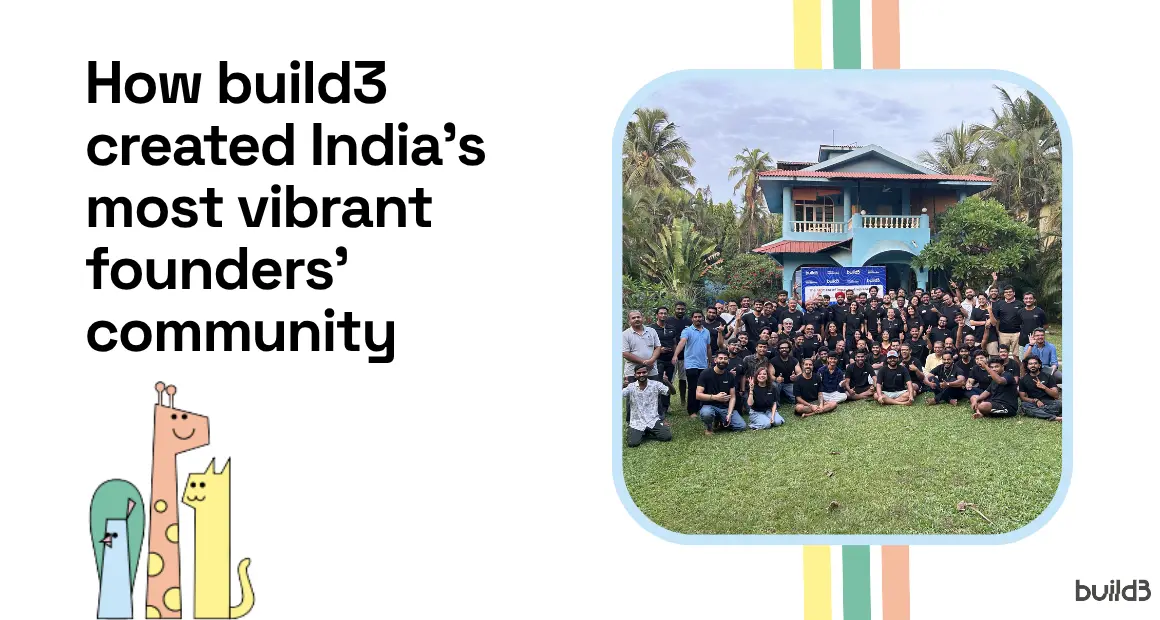 Founders Community in Goa, build3 founders community in India, build3 community photo